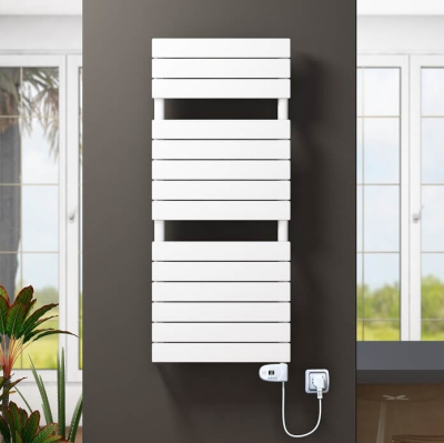 10H Electric Towel Warmer 500x1180 White (Thesis Thermostat) 600 W