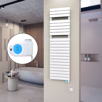  - 10H Electric Towel Warmer 500x1772 White (Musa Thermostat) 900 W