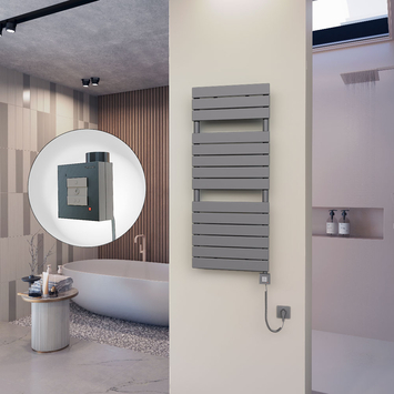 Radiva - 10H Elektrikli Havlupan 500x1180 Antrasit (KTX1 Termostat) 600W Spiral Kablolu