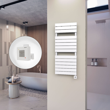 Radiva - 10H Sèche Serviettes Electrique 500x1180 Blanc Ktx1 600 Watt