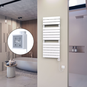  - 10H Electric Towel Warmer 500x1180 White Ktx3 600 W (Spiral Cable)