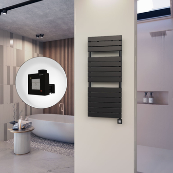 - 10H Elektrikli Havlupan 500x1180 Mat Siyah Ktx1 600 Watt  - 10H Elektrikli Havlupan 500x1180 Mat Siyah Ktx1 600 Watt