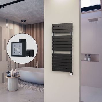 Radiva - 10H Elektrikli Havlupan 500x1180 Siyah (KTX3 Termostat) 600W