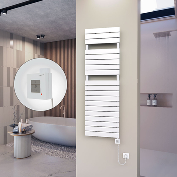  - 10H Electric Towel Warmer 500x1550 White Ktx1 600 W (Spiral Cable)