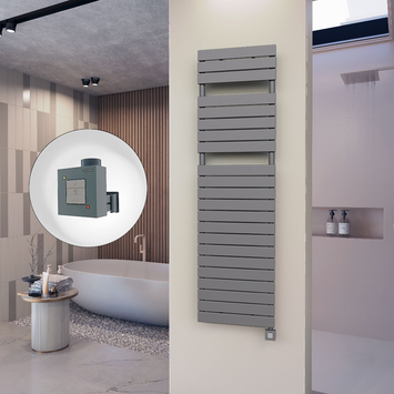 - 10H Sèche Serviettes Electrique 500x1772 Anthracite Ktx1 1000 Watt  - 10H Sèche Serviettes Electrique 500x1772 Anthracite Ktx1 1000 Watt