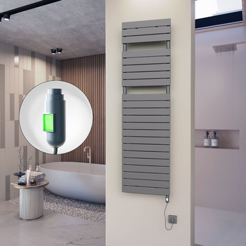 - 10H Sèche Serviettes Electrique 500x1772 Anthracite (On/Off) 900 W  - 10H Sèche Serviettes Electrique 500x1772 Anthracite (On/Off) 900 W