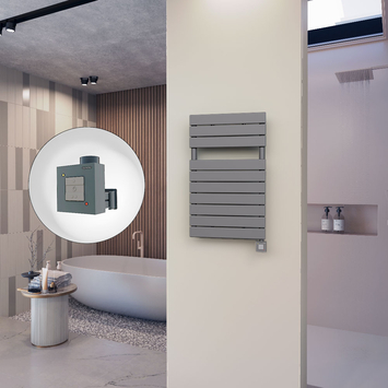 - 10H Sèche Serviettes Electrique 500x810 Anthracite Ktx1 600 Watt  - 10H Sèche Serviettes Electrique 500x810 Anthracite Ktx1 600 Watt