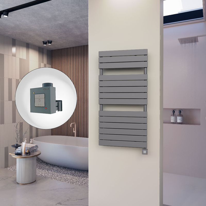 10H Sèche Serviettes Electrique 600x1180 Anthracite Ktx1 600 Watt