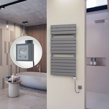 Radiva - 10H Elektrikli Havlupan 600x1180 Antrasit (KTX3 Termostat) 600W Spiral Kablolu