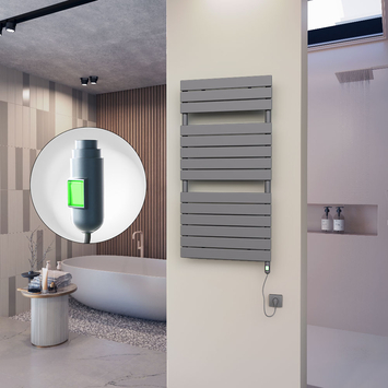Radiva - 10H Sèche Serviettes Electrique 600x1180 Anthracite (On/Off) 600 W