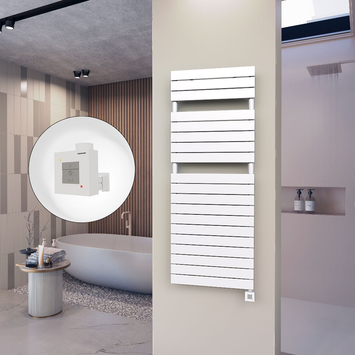 Radiva - 10H Sèche Serviettes Electrique 600x1550 Blanc Ktx1 1000 Watt