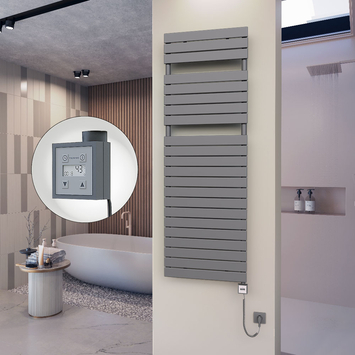 Radiva - 10H Elektrikli Havlupan 600x1772 Antrasit (KTX3 Termostat) 1000W Spiral Kablolu