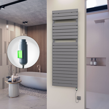 Radiva - 10H Sèche Serviettes Electrique 600x1772 Anthracite (On/Off) 900 W