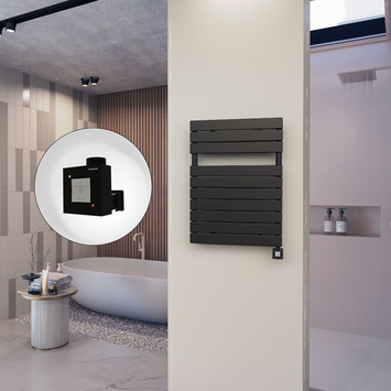 Radiva - 10H Elektrikli Havlupan 600x810 Siyah (KTX1 Termostat) 600W