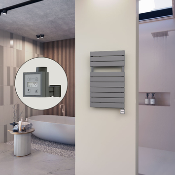 - 10H Sèche Serviettes Electrique 500x810 Anthracite Ktx3 600 Watt  - 10H Sèche Serviettes Electrique 500x810 Anthracite Ktx3 600 Watt