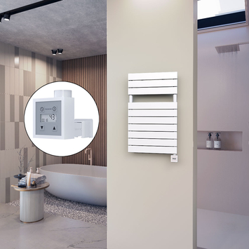 Radiva - 10H Sèche Serviettes Electrique 500x810 Blanc Ktx3 600 Watt