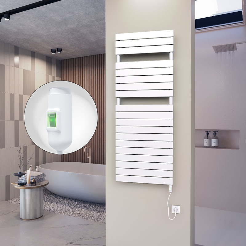 10H Sèche Serviettes Electrique 600x1550 Blanc (On/Off) 900 W