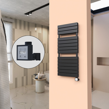 Radiva - 20H Electric Towel Warmer 500x1180 Matte Black Ktx3 600 W