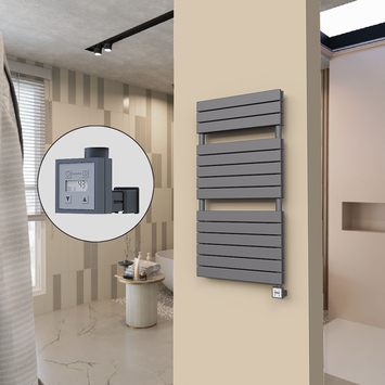 Radiva - 20H Electric Towel Warmer 600x1180 Anthracite Ktx3 1000 W