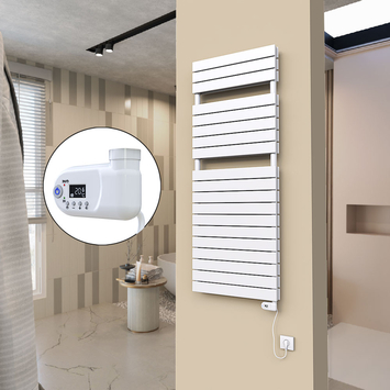 20H Electric Towel Warmer 600x1550 White (Thesis Thermostat) 900 W - Thumbnail
