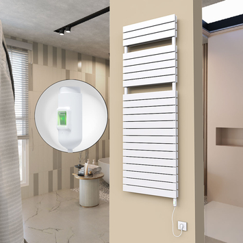 20H Electric Towel Warmer 600x1772 White (On/Off) 1200 W - Thumbnail