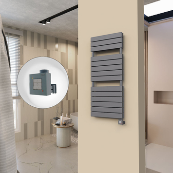 Radiva - 20H Sèche Serviettes Electrique 500x1180 Anthracite Ktx1 1000 Watt