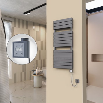 Radiva - 20H Elektrikli Havlupan 500x1180 Antrasit (KTX3 Termostat) 1000W Spiral Kablolu