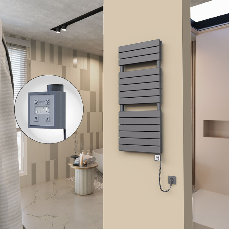20H Elektrikli Havlupan 500x1180 Antrasit (KTX3 Termostat) 1000W Spiral Kablolu