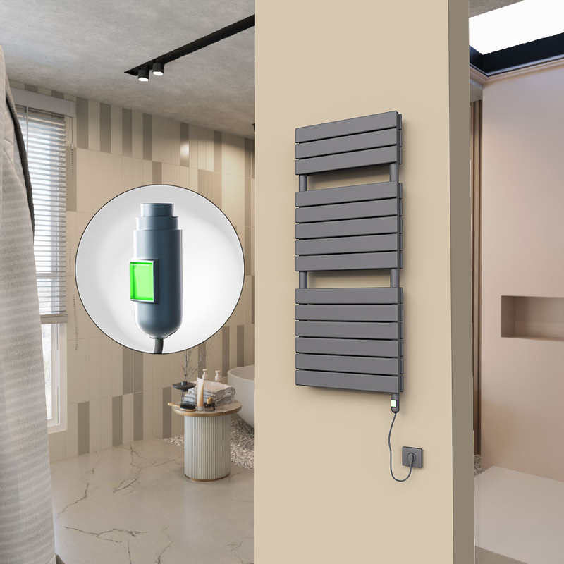 20H Electric Towel Warmer 500x1180 Anthracite (On/Off) 600 W
