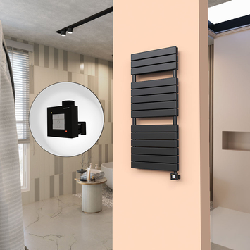 - 20H Elektrikli Havlupan 500x1180 Mat Siyah Ktx1 1000 Watt  - 20H Elektrikli Havlupan 500x1180 Mat Siyah Ktx1 1000 Watt