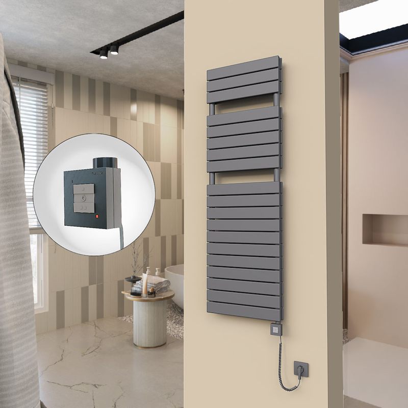 20H Elektrikli Havlupan 500x1550 Antrasit Ktx1 1000 Watt Spiral Kablolu