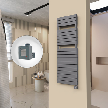 Radiva - 20H Electric Towel Warmer 500x1550 Anthracite Ktx1 1000 W