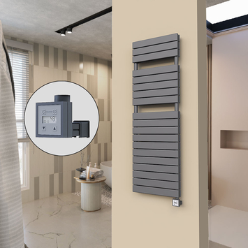 Radiva - 20H Elektrikli Havlupan 500x1550 Antrasit (KTX3 Termostat) 1000W