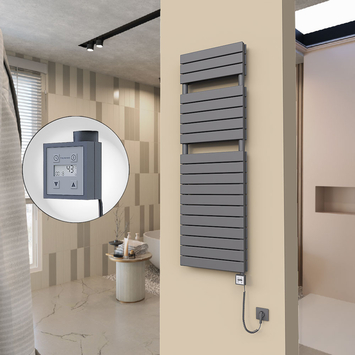  - 20H Electric Towel Warmer 500x1550 Anthracite Ktx3 1000 W (Spiral Cable)