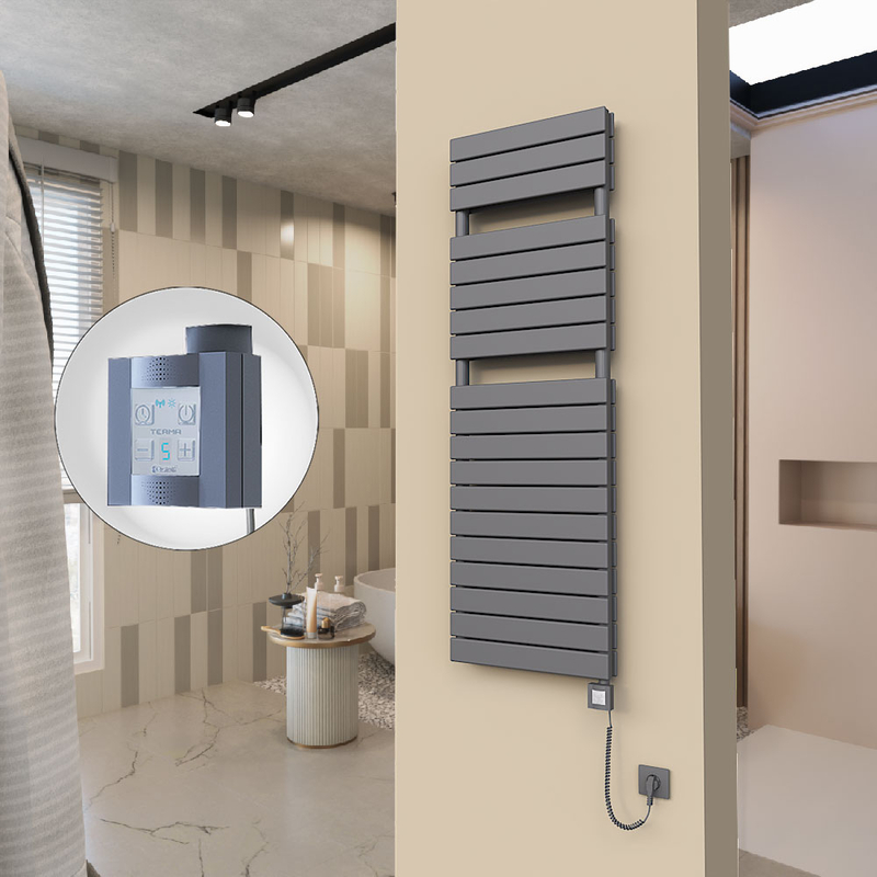 20H Electric Towel Warmer 500x1550 Anthracite Ktx4 1000 W (Spiral Cable)