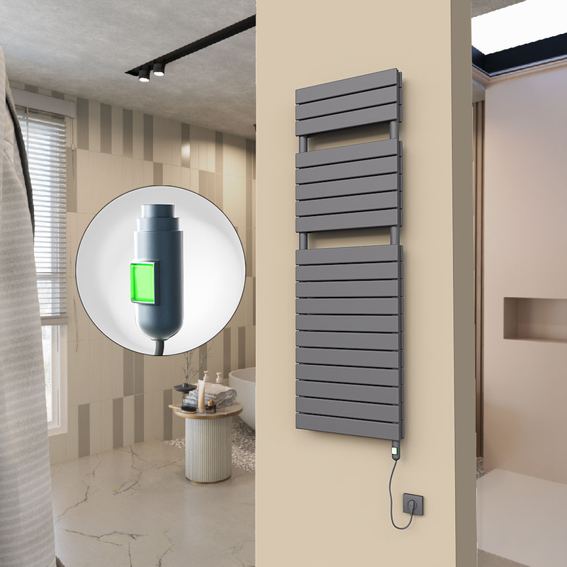 20H Elektrikli Havlupan 500x1550 Antrasit (On/Off Düğmeli) 1200 W