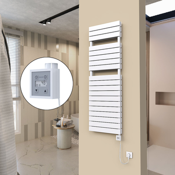  - 20H Electric Towel Warmer 500x1550 White Ktx3 1000 W (Spiral Cable)