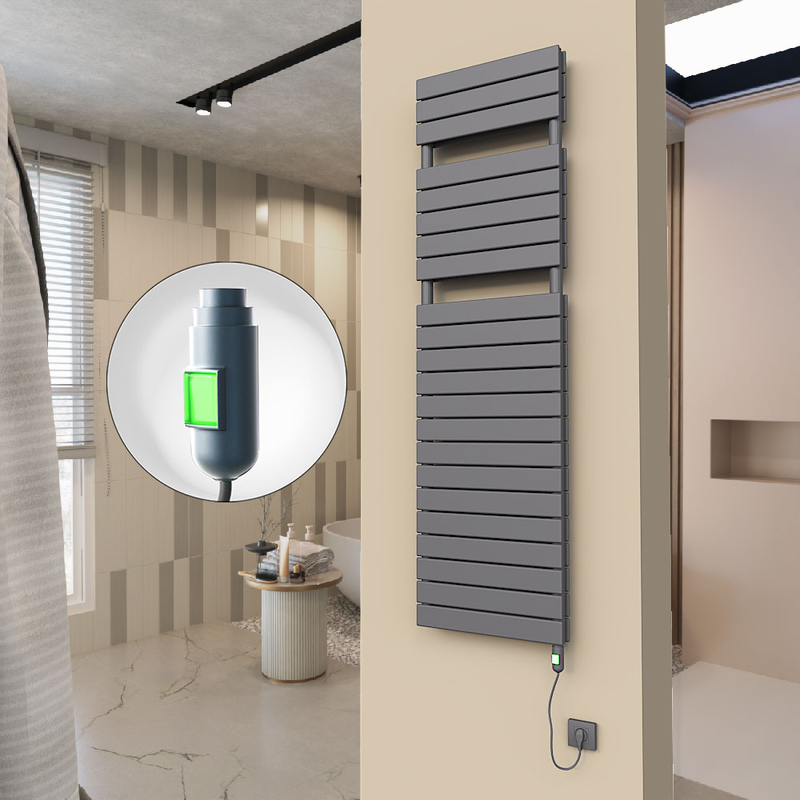 20H Sèche Serviettes Electrique 500x1772 Anthracite (On/Off) 1500 W