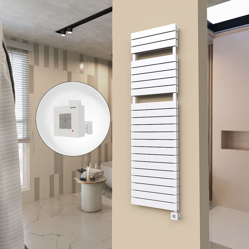 20H Sèche Serviettes Electrique 500x1772 Blanc Ktx1 1000 Watt