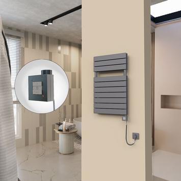  - 20H Electric Towel Warmer 500x810 Anthracite Ktx1 600 W (Spiral Cable)