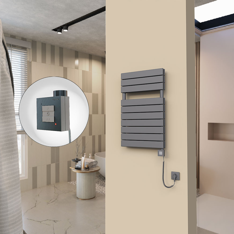 20H Electric Towel Warmer 500x810 Anthracite Ktx1 600 W (Spiral Cable)