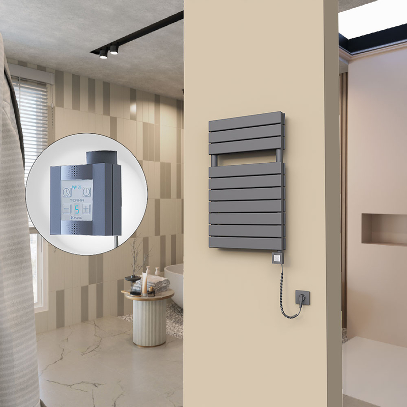 20H Electric Towel Warmer 500x810 Anthracite Ktx4 600 W (Spiral Cable)