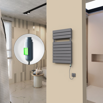 - 20H Sèche Serviettes Electrique 500x810 Anthracite (On/Off) 900 W  - 20H Sèche Serviettes Electrique 500x810 Anthracite (On/Off) 900 W