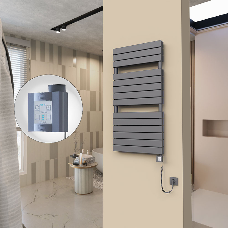 20H Electric Towel Warmer 600x1180 Anthracite Ktx4 1000 W (Spiral Cable)