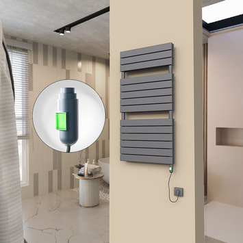 Radiva - 20H Sèche Serviettes Electrique 600x1180 Anthracite (On/Off) 900 W
