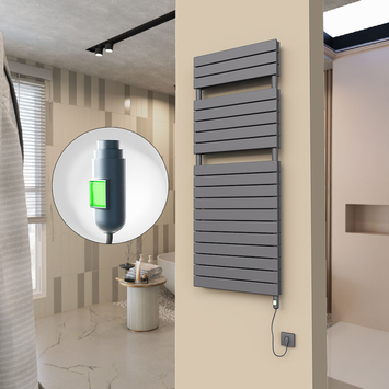 Radiva - 20H Sèche Serviettes Electrique 600x1550 Anthracite (On/Off) 1200 W