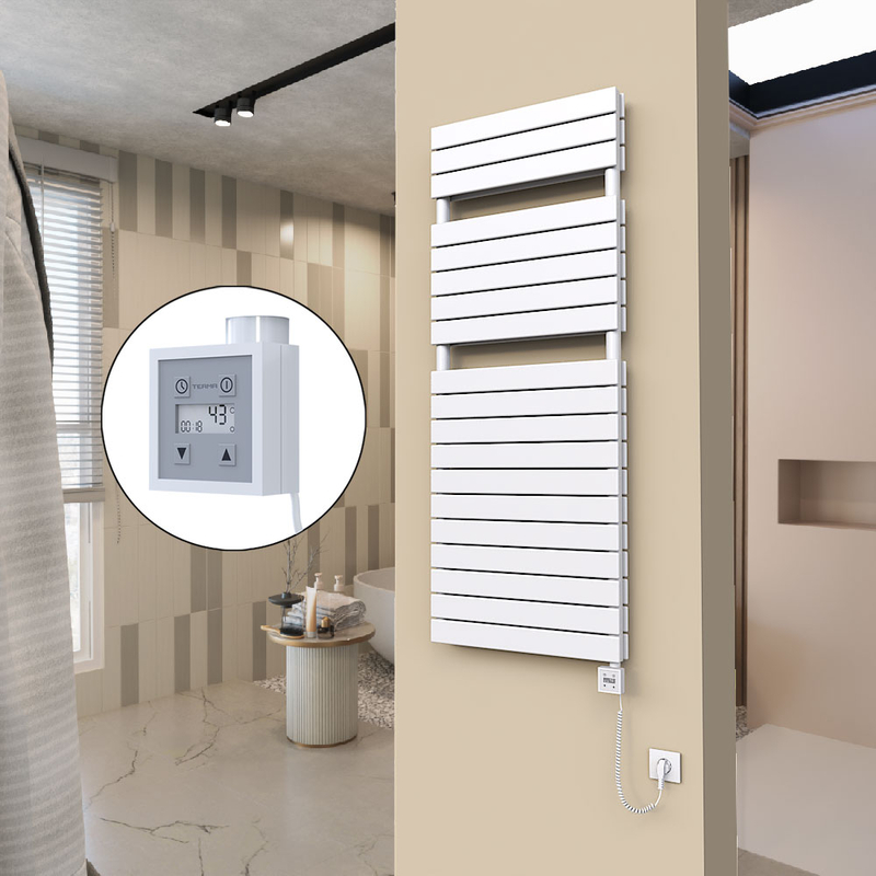 20H Elektrikli Havlupan 600x1550 Beyaz (KTX3 Termostat) 1000W Spiral Kablolu