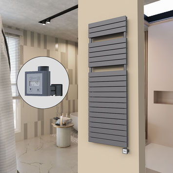 Radiva - 20H Elektrikli Havlupan 600x1772 Antrasit (KTX3 Termostat) 1000W