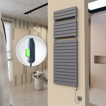 - 20H Elektrikli Havlupan 600x1772 Antrasit (On/Off Düğmeli) 1500 W  - 20H Elektrikli Havlupan 600x1772 Antrasit (On/Off Düğmeli) 1500 W