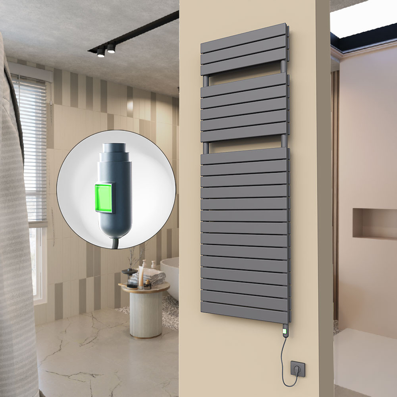 20H Sèche Serviettes Electrique 600x1772 Anthracite (On/Off) 1500 W